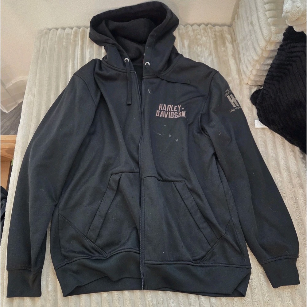 Harley Davidson Zip Up Jacket Size Large Hoodie Motorcycle